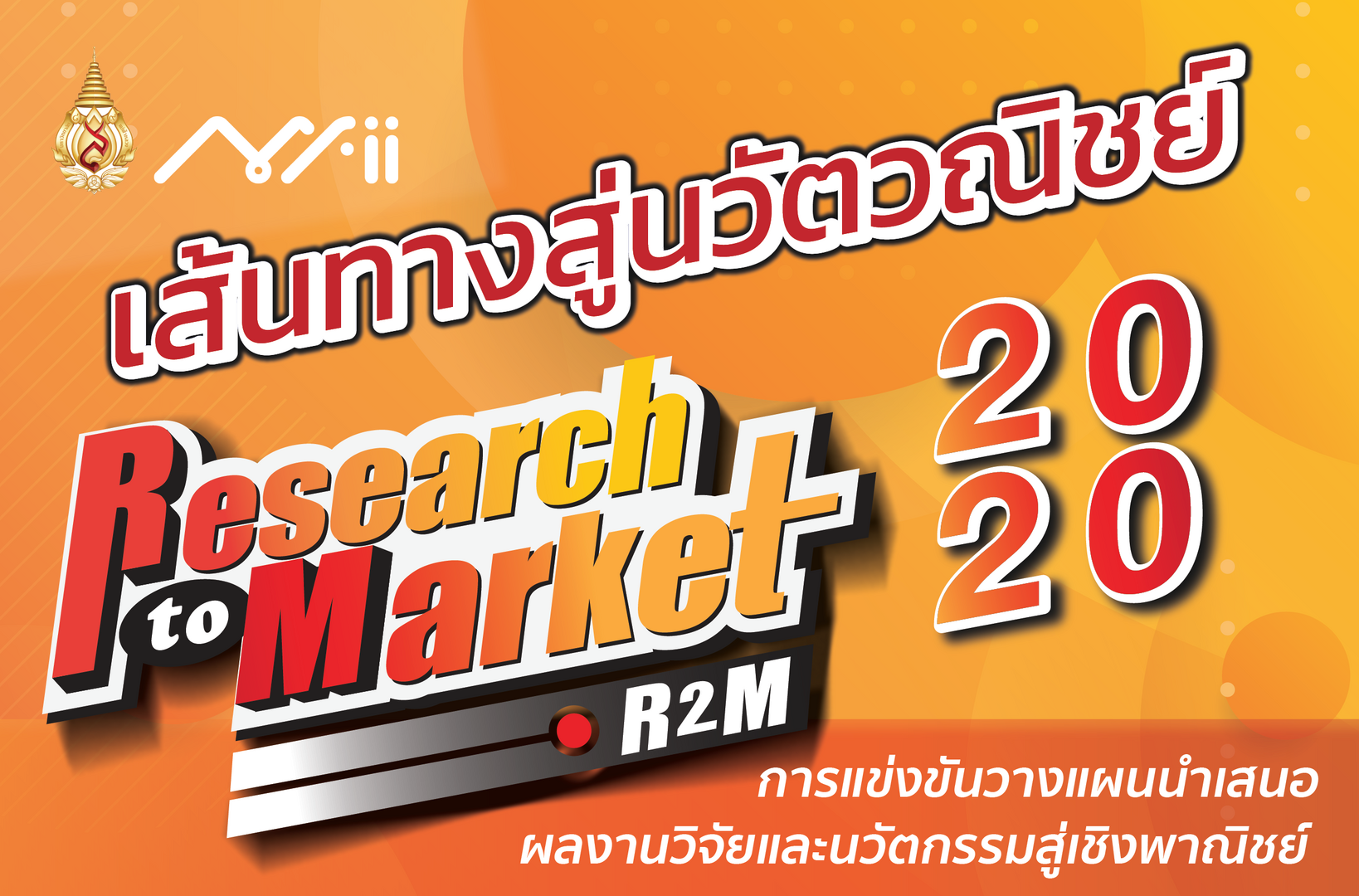 ด่วน! MFii รับสมัครนักศึกษาเข้าร่วมโครงการ Research To Market 2020 (R2M 2020) 