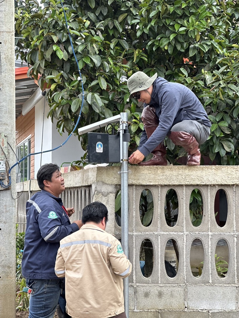 มหาวิทยาลัยแม่ฟ้าหลวงติดตั้งเซ็นเซอร์เตือนภัยน้ำท่วม 2 จุดใหม่ในอำเภอแม่จัน